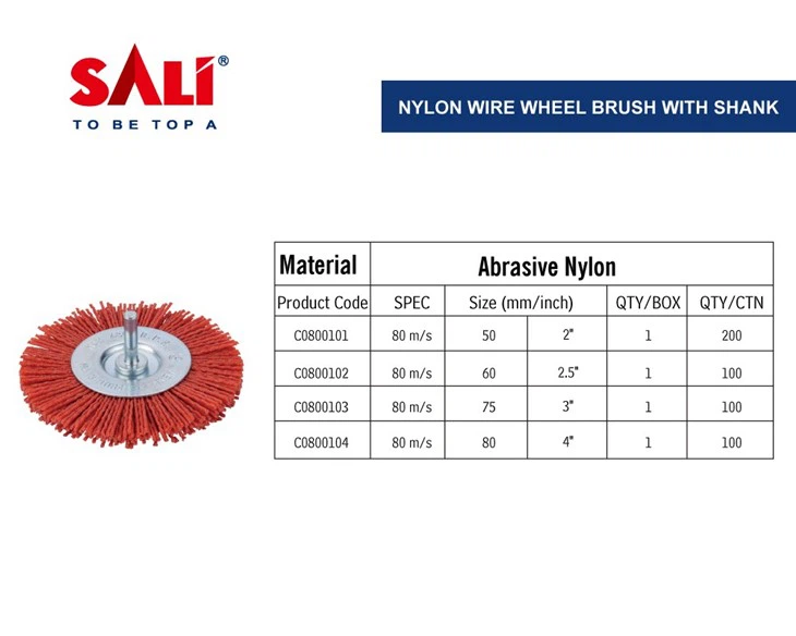 Nylon Wire Wheel Brush With Shank